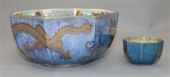 A Daisy Makeig Jones dragon bowl, similar bowl & a book